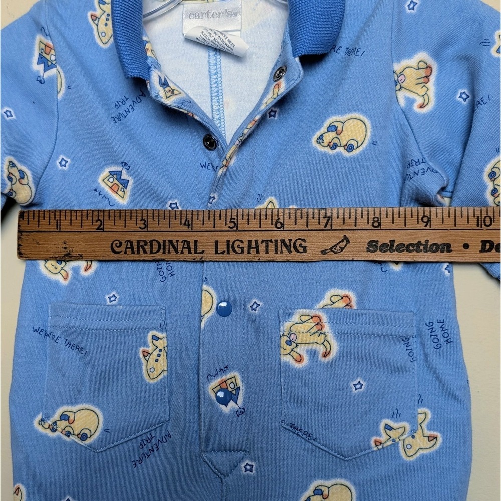 Vintage Carters Emu Namae 2000 Y2K Going Home Romper Footie One Piece 0-3 Months - Picture 5 of 8